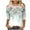 Multicolor Plus Size Blouse for Women_P, variant on CYMMPU 3/4 Sleeve Blouses for Women Dressy Casual Summer Fashion Shirts Tunic Tops Loose Fit Spring Tops Flower Pattern Round Neck Lightweight Basic T-Shirts Multicolor S