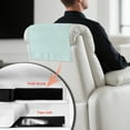 thumbnail image 6 of SCRAWLGOD Blue Heart Leopard Print 2 Pcs Headrest Cover for Recline Chair Non Slip Headrest Protector Sofa Head Rest Covers with Adhesive Backed Hook and Loop,17x27in, 6 of 7