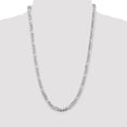thumbnail image 5 of White Sterling Silver chain Figaro Pave 26 in 5.5 mm, 5 of 5