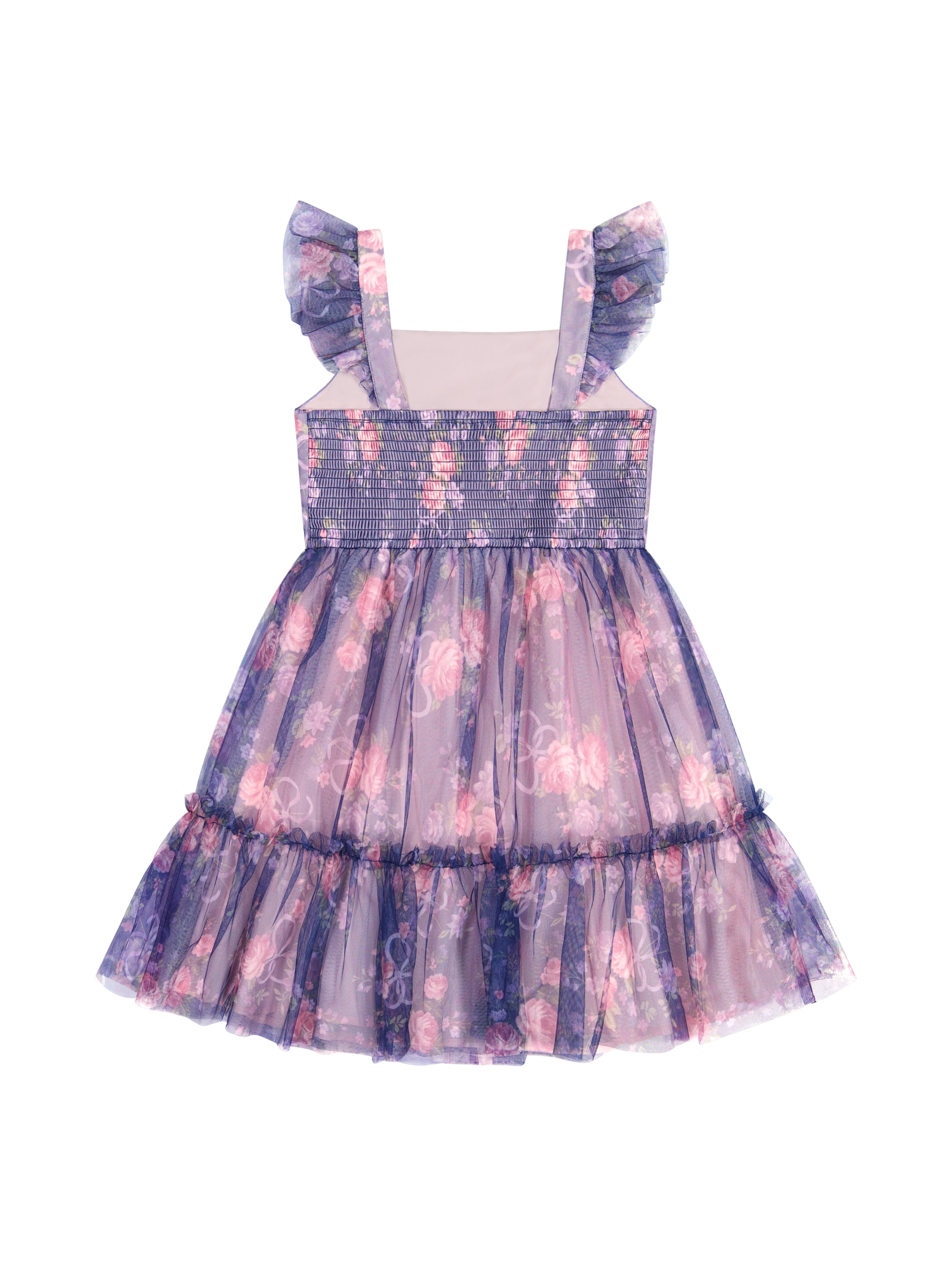 Kensie Girl Sleeveless Printed Soft Mesh Navy Dress, Sizes 4-16