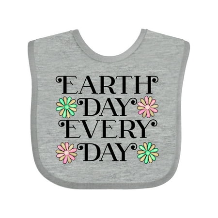 

Inktastic Earth Day Every Day- watercolor flowers Gift Baby Boy or Baby Girl Bib