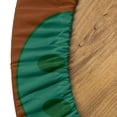 thumbnail image 5 of Ambesonne Emoji Fitted Round Tablecloth, Smiling Circles Face Crosse, 36"- 40" Diameter, Redwood Teal Jade Green, 5 of 5