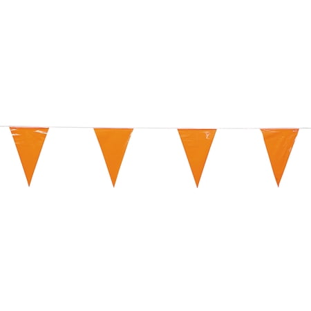 Orange Plastic Pennant Banner