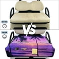 thumbnail image 6 of COEQINE Universal Golf Cart Seat Cover for 2-Seaters, Folds Like a Bag with Handle, 51.2x30.3 Inch Fit for EZGO/Yamaha/Club Car, 4-Pocket, Machine Washable, Purple Sky Palm Tree, 6 of 8