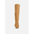thumbnail image 5 of MORPIN Tan Stretch Suede Calf Boots, 5 of 6