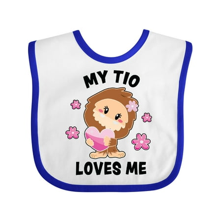 

Inktastic My Tio Loves Me with Bigfoot Gift Baby Girl Bib