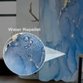 thumbnail image 3 of Blue Marble Shower Curtain Set for Kids Bathroom Abstract Luxury Waterproof Fabric RV Stall Home Decor Modern Farmhouse Watercolor Room Partition for a Playful Yet Elegant Look Includes Hooks (72"x84, 3 of 6