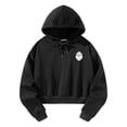thumbnail image 2 of Sudaderas con capucha para mujer, jersey con capucha con cordón, ropa deportiva con estampado de llama negra, Tops para mujer, jersey informal para SG, 2 of 9