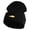 Black, variant on Plain Yellow Fish Sealife Embroidered Iron On Patched 12 Inch Long Knitted Beanie - Black OSFM