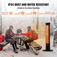 thumbnail image 4 of VEVOR Infrared Heater, 1500W Remote Control Electric Space Heater, Patio Heater w/ 3 Speeds & Timer & Tip-Over Protection, Outdoor/Outdoor for Bedroom,Studio,Porch,Dining Room,Studio, Stand,40in L, 4 of 9