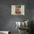 thumbnail image 3 of Farmhouse Red Truck Wall Art Country Old Truck Pictures Wall Decor Rustic White Barn Painting Inspirational Quotes Canvas Christian Prints Modern Framed Home Decor for Bathroom Bedroom 16"x12", 3 of 6