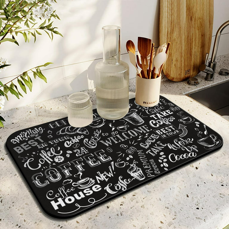 Kitchen Absorbent Drying Mat, Kitchen Decoration Dishes