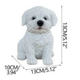 thumbnail image 5 of PPgejGEK Cute Simulation Bichon Frise Dog Ornament Resin Craft Home Decoration Room Desktop Decor Pet Model Collectible Figurine 3.94 Inches Height Hand Painted, 5 of 9
