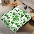 thumbnail image 5 of Lucky Shamrocks Clover Throw Blanket St Patrick''s Day Blankets Cozy Soft Blanket for Couch Sofa Chair Bed Fuzzy Thermal Fleece Travel Blankets 40 X 50 in Home Holiday Decor, 5 of 5