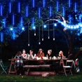 thumbnail image 4 of Solar Meteor Shower Lights Outdoor, 30cm 8 Tubes 144 LED Blue Meteor Lights Falling Rain Lights, Waterproof Outdoor Solar Tree Lights for Yard, Party, 4 of 4