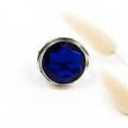 thumbnail image 3 of Blue Sapphire Gemstone Ring for Women | Sterling Silver Handmade Jewelry | September Birthstone Ring | Healing Crystal Boho Statement Ring Size US 6.5, 3 of 6