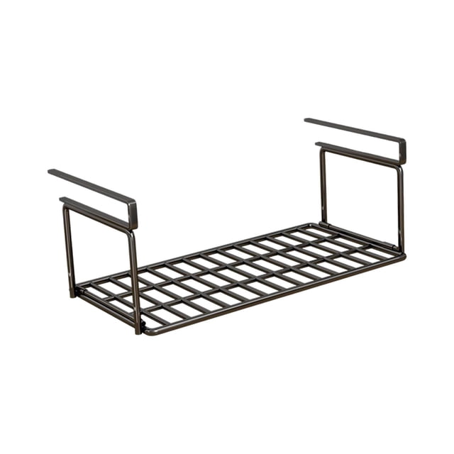 tamizeot Kitchen Cabinet Layering Storage Partition Rack Shoes Clothes Books To Space Under Shelf Rack Black 40x20x10cm