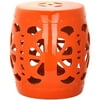 Safavieh Stencil Orange Blossom Ceramic Decorative Garden Stool