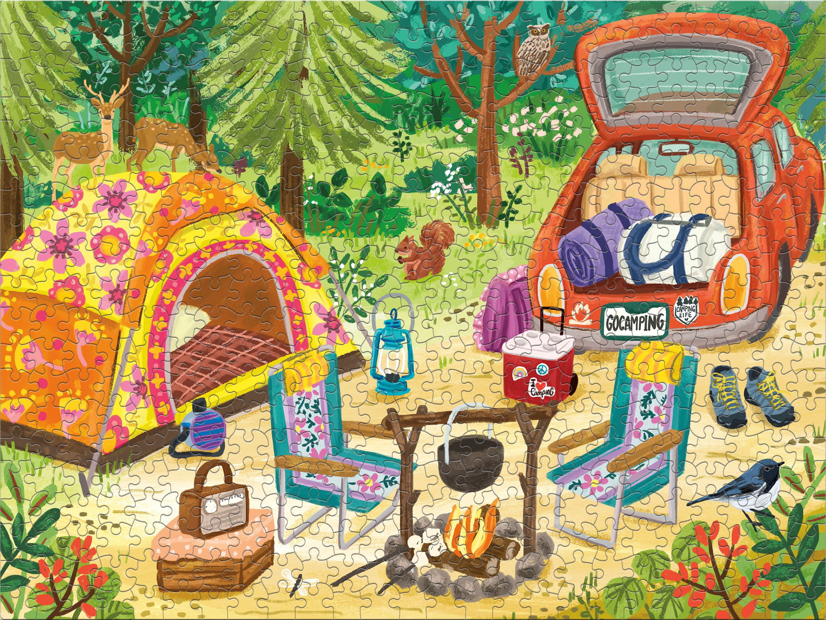 Ceaco 500 Piece Go Camping! (Olivia Gibbs) Interlocking Jigsaw Puzzle