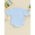 thumbnail image 4 of Jxzom Newborn Baby Boy Girl Baseball Outfit Short Sleeve Letter Baseball Embroidery Romper Bodysuit 0 3 6 12 18 Months Summer Clothes, 4 of 8