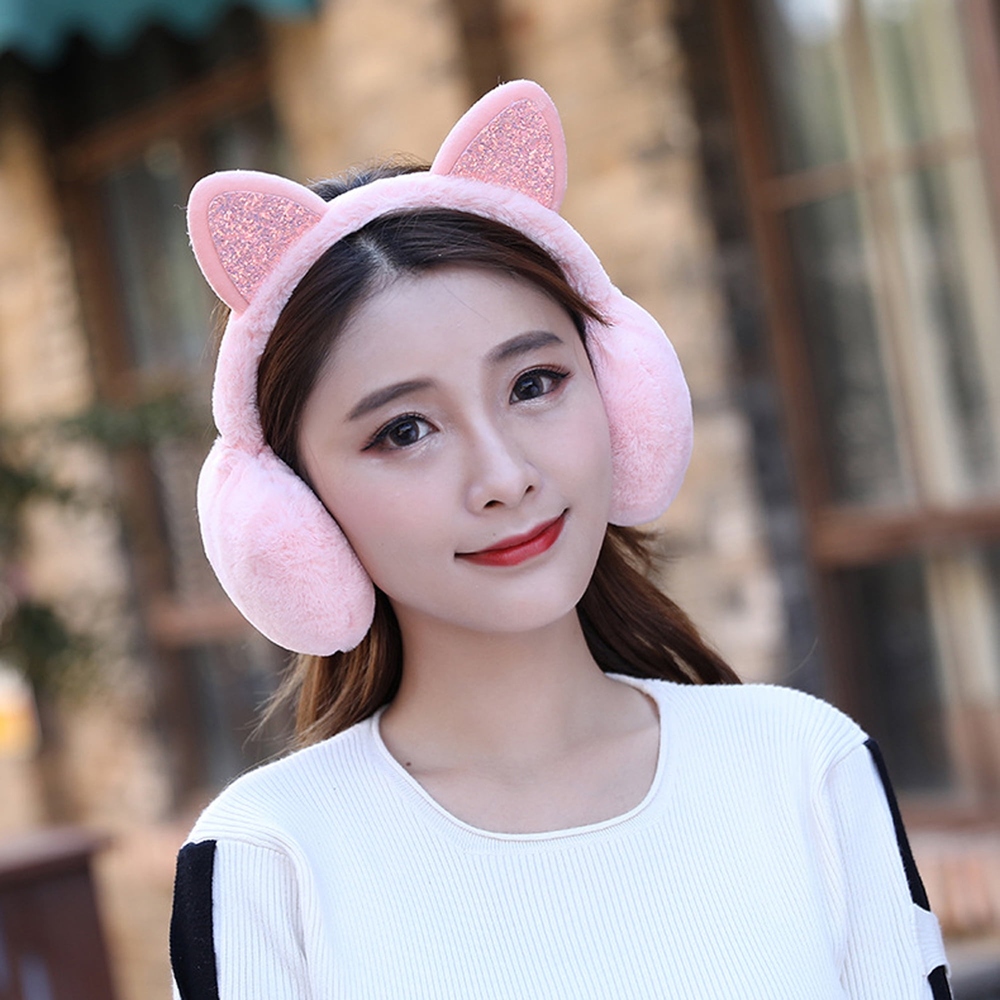 Winter Women Girl Plush Ear Cover Pad Muffs Earmuffs Warmer Headband Earwarmers 