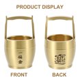 thumbnail image 6 of Chinese Fortune Bucket Ornament Copper Treasure Bucket Decoration Wealth Prosperity Figurine, 6 of 7