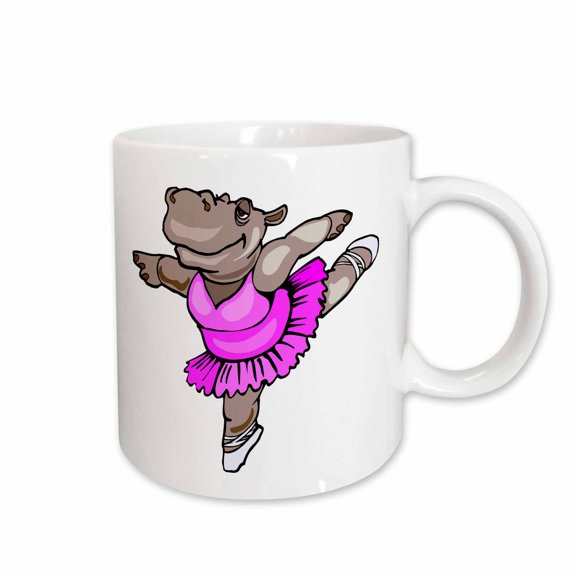 3drose, Hippo Ballet Dancer, 11oz Mug