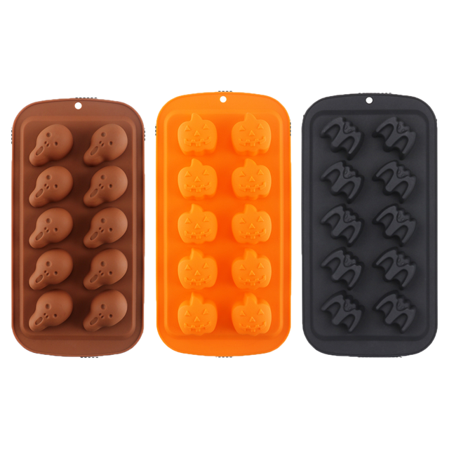 Bandeja de cubitos de hielo/molde de alimentos con forma de Halloween espeluznante - Diseño divertido y aterrador Adepaton CPB-CJZ184-1