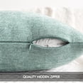 thumbnail image 4 of Pack of 2 Aqua Green Decorative Pillow Covers 20x20 Inch Soft Chenille Couch Spring Throw Pillows Farmhouse Cushion Covers for Home Decor Sofa Bedroom Living Room, 4 of 6