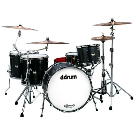 ddrum USA Maple 4-Piece Shell Pack (Powerhouse Configuration) - Satin Black