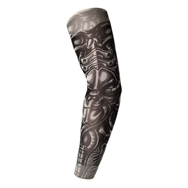 1 pieza de protección UV, tatuaje temporal, mangas de impresión, calentadores de brazos, para exteriores, tatuaje falso temporal, manga de brazo