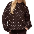 thumbnail image 3 of Horkkom Womens Hoodies Casual Pullover Sweatshirts Loose Polka Print Sweatshirts with Pocket Hood S, 3 of 5