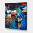 thumbnail image 3 of Designart ' Boats During Warm Sunset Resting On The Water X ' Nautical & Coastal Canvas Wall Art Print, 3 of 4