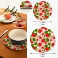 thumbnail image 3 of Table Trivets for Hot Dishes Strawberry Cute Flower Round Trivet Mat 2PCS Kitchen Potholders Heat Resistant Pot Holder for Bowl Teapot Home Decor Gifts, 3 of 7