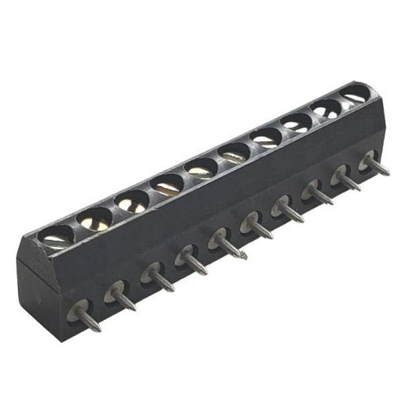 941-DS/10 - TERM BLOCK 10P PCRA PITCH-5.08MM W-11.4MM 15A/300V 26-14AWG GRY