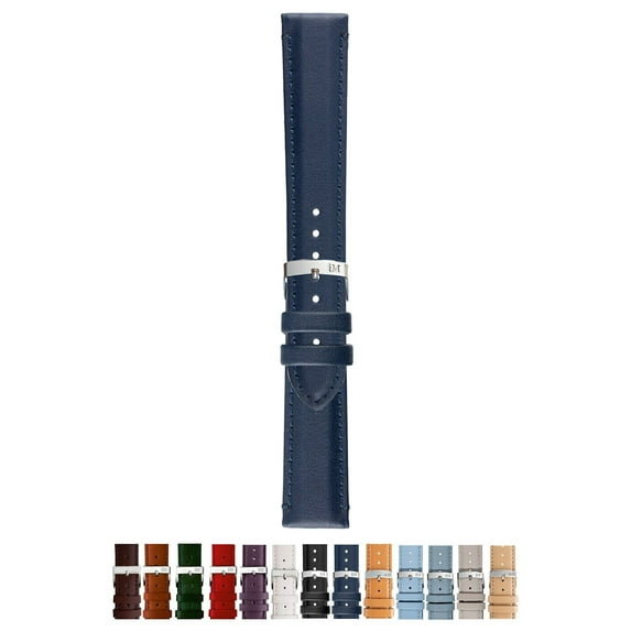Morellato Grafic Watch Strap - Blue - 18mm - Chrome-plated Stainless Steel Buckle - PERFORMANCE Collection