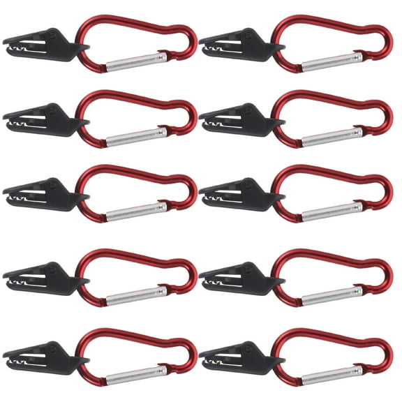 Zehuanyu  10 Sets Mini Bungee Cords with Hooks Securing Clip Tent Tarpaulin Clamp