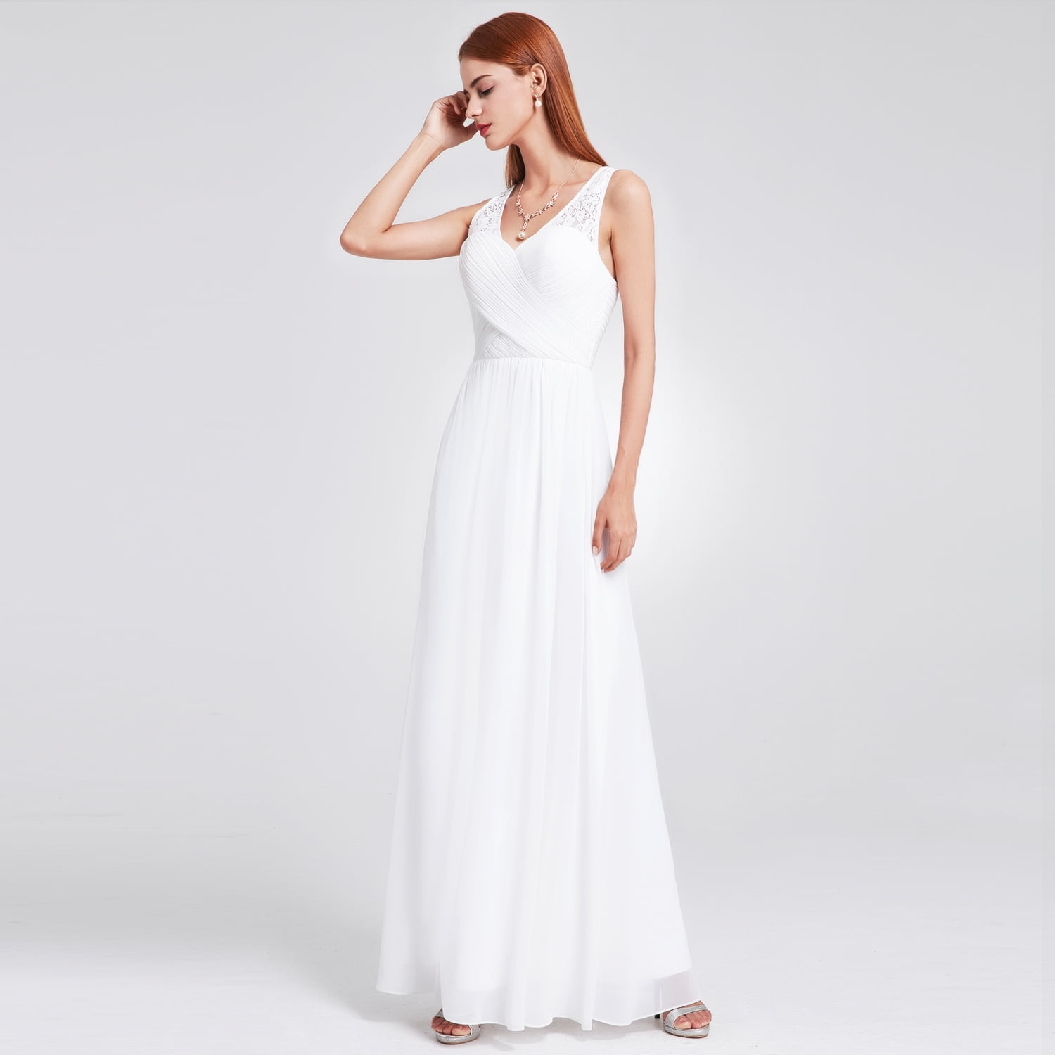 Ever-Pretty Long Lace Bridesmaid Wedding Dresses Evening Party Prom Gown 08871