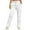 White, variant on Fgnfyis High Waisted Straight Leg Elastic Waistband Comfortable Womens Pants for Daily Casual Wear in Autumn and Winter Navy S
