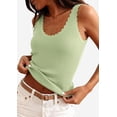 thumbnail image 4 of PRETTYGARDEN Womens Summer Sleeveless Tank Tops V Neck Ruffle Lightweight Ribbed Knit Shirt Casual Going Out Top, 4 of 9
