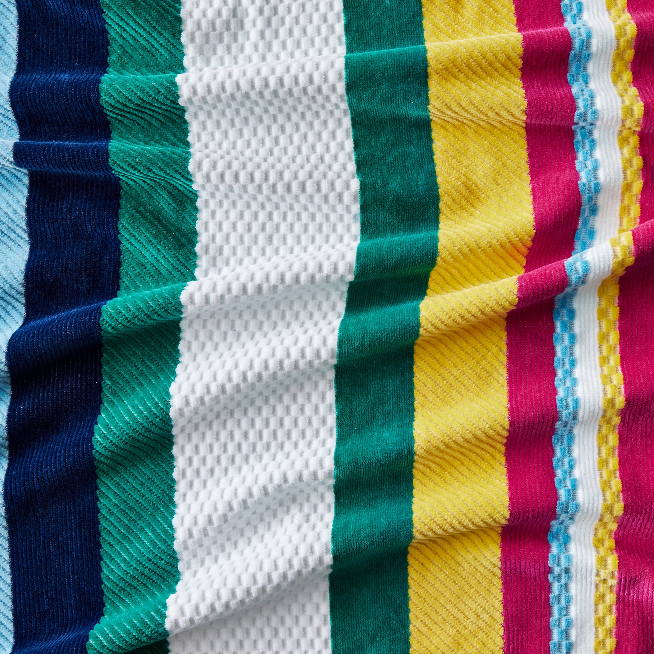 Better Homes & Gardens Coastal Perkins Striped Cotton-Blend Beach Towel