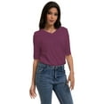 thumbnail image 7 of Women's Casual Short Sleeve Relaxed Fit Basic T-Shirt - Soft Comfortable Everyday Top, 7 of 7
