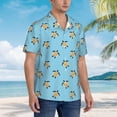 thumbnail image 2 of Lsque Turtle pattern Hawaiian Shirt for Men, Unisex Summer Beach Casual Short Sleeve Button Down Shirts-Small, 2 of 9