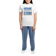 thumbnail image 4 of CafePress - Ukraine Strong Women's Light Pajamas - Women's Short Sleeve Print T-Shirt and Pants Light Cotton Pajama Set, 4 of 7