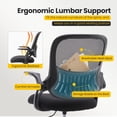 thumbnail image 4 of Atilioo Drafting Desk Chair, Ergonomic Home Office Chair with Lumbar Support, Flip-up Arms, Footrest, 360° Swivel, Height Adjustable, Black, 4 of 6