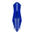 thumbnail image 4 of RUNQHUI Robe de Danse Lyrique en Dentelle Florale pour Filles Sans Manches Justaucorps Ballet Jupe Haute Basse Robe de Danse Contemporaine Bleue 8, 4 of 7