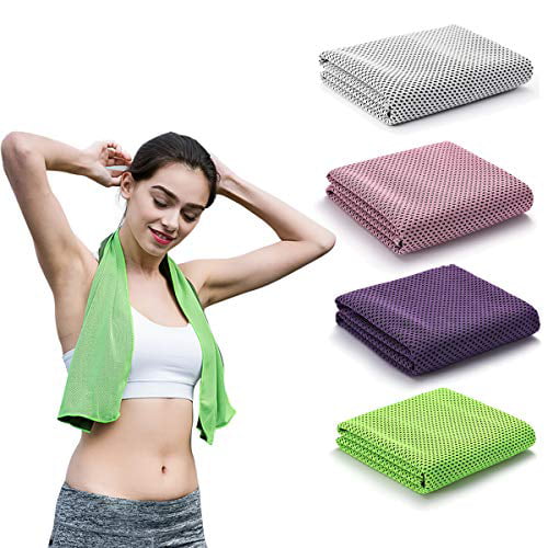 Gym Travel HI FINE CARE Cooling Towel Microfiber Towel for Instant Cooling Relief Ultra Thin Lightweight Design for Fitness and Exercise Sports Pilates Yoga Running and Hiking