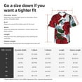 thumbnail image 3 of Beautiful Red Roses Flower Men's 3d Print Casual Button Down Shirts, Novelty Hawaiian Short Sleeves 2xl, 3 of 8
