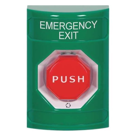 Emergency Exit Push Button,Green,SPDT