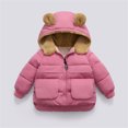 thumbnail image 2 of Jackets for Boys Toddler Kids Baby Boys Girls Winter Warm Solid Coats Bear Ears Hooded Padded Jacket Outwear Cute Clothes for Teen Girls (Pink,120 3-4 Years), 2 of 4